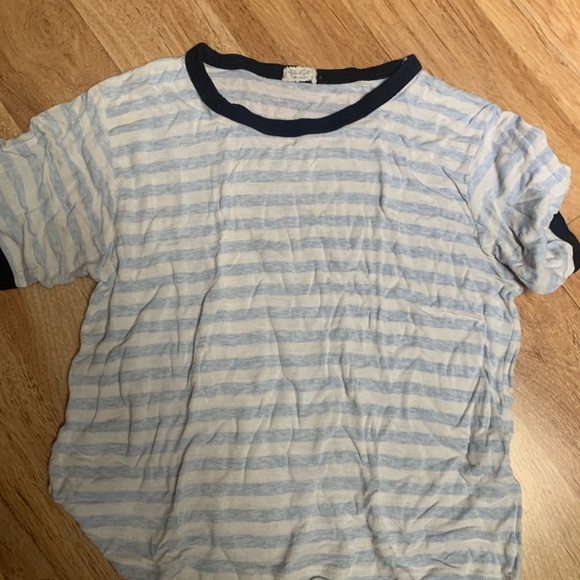 John Galt Tops - John Galt: blue striped tshirt